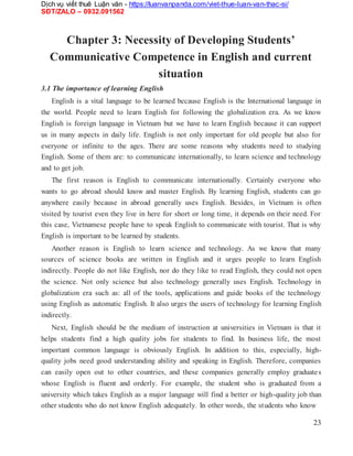  Luận văn Thạc sĩ Cultivation of College Student’s Communicative Competence