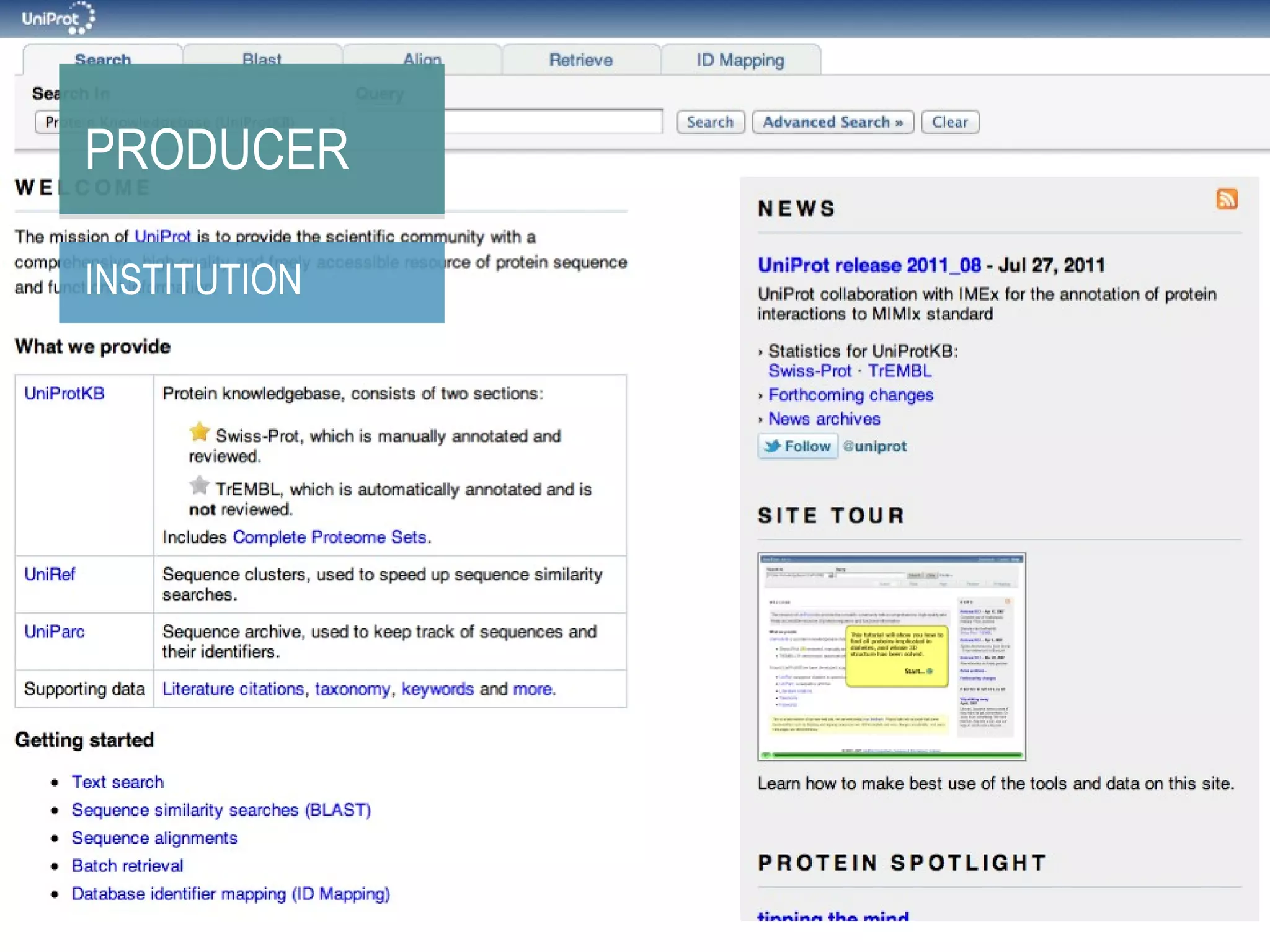 PRODUCER

INSTITUTION
 