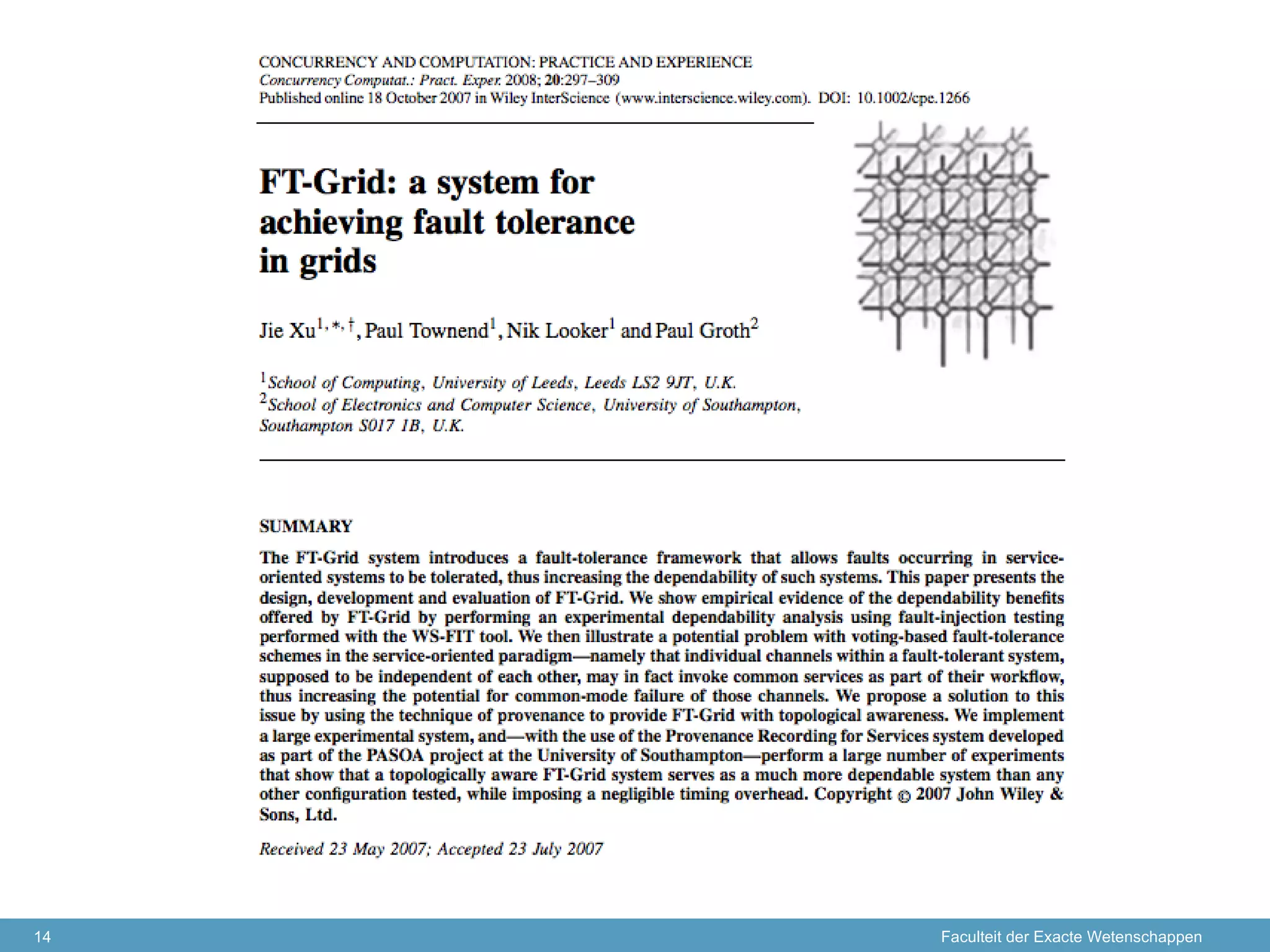 14   Faculteit der Exacte Wetenschappen
 