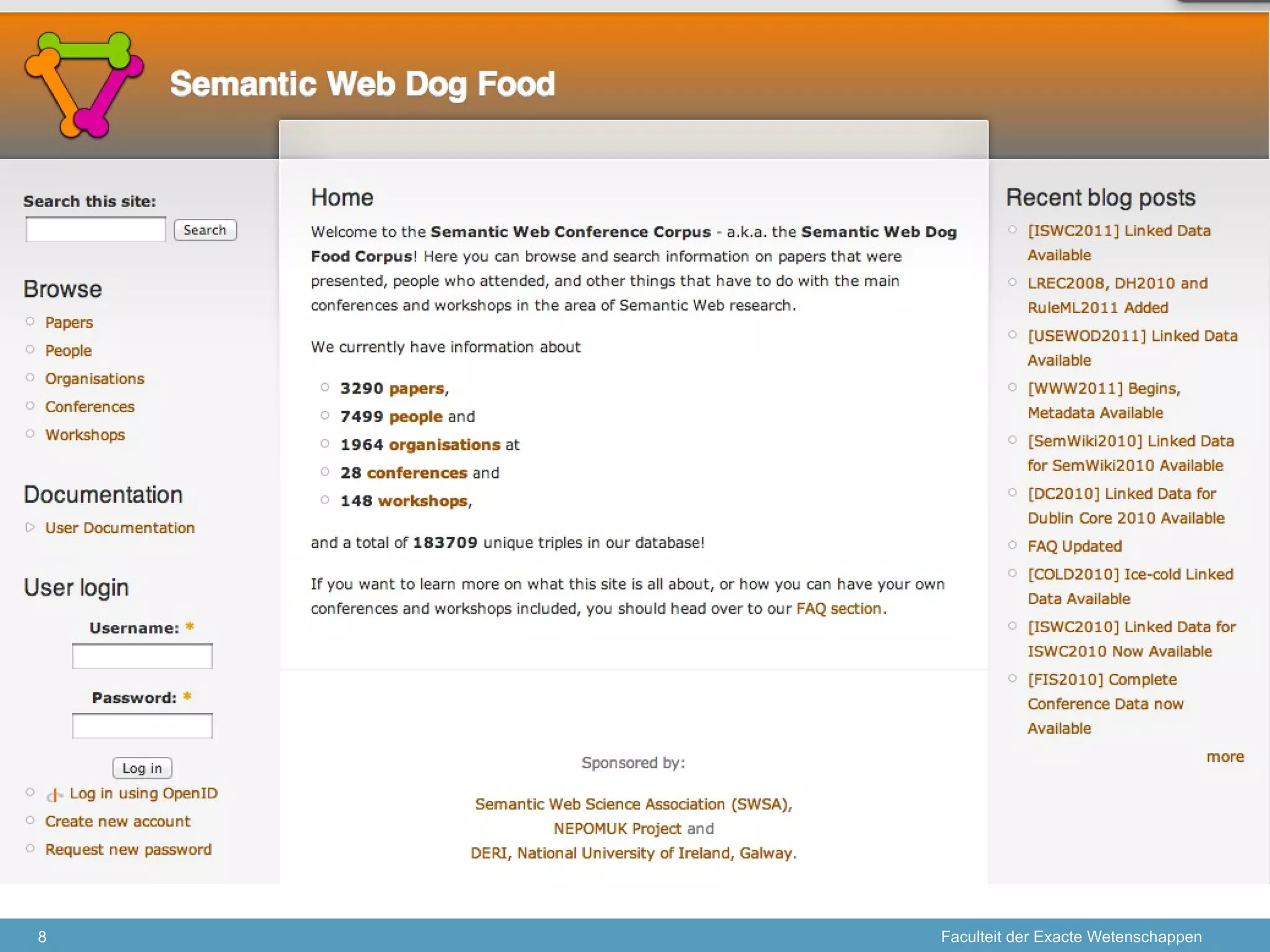 8   Faculteit der Exacte Wetenschappen
 