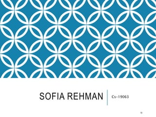 SOFIA REHMAN Cs-19063
19
 