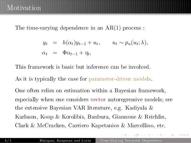 Time Varying Temporal Dependene In Autoregressive Models Francisco