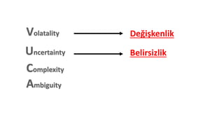 Değişkenlik
Belirsizlik
 