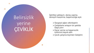 Belirsizlik
yerine
ÇEVİKLİK
 