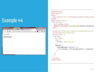 Javascript MVVM with Vue.JS