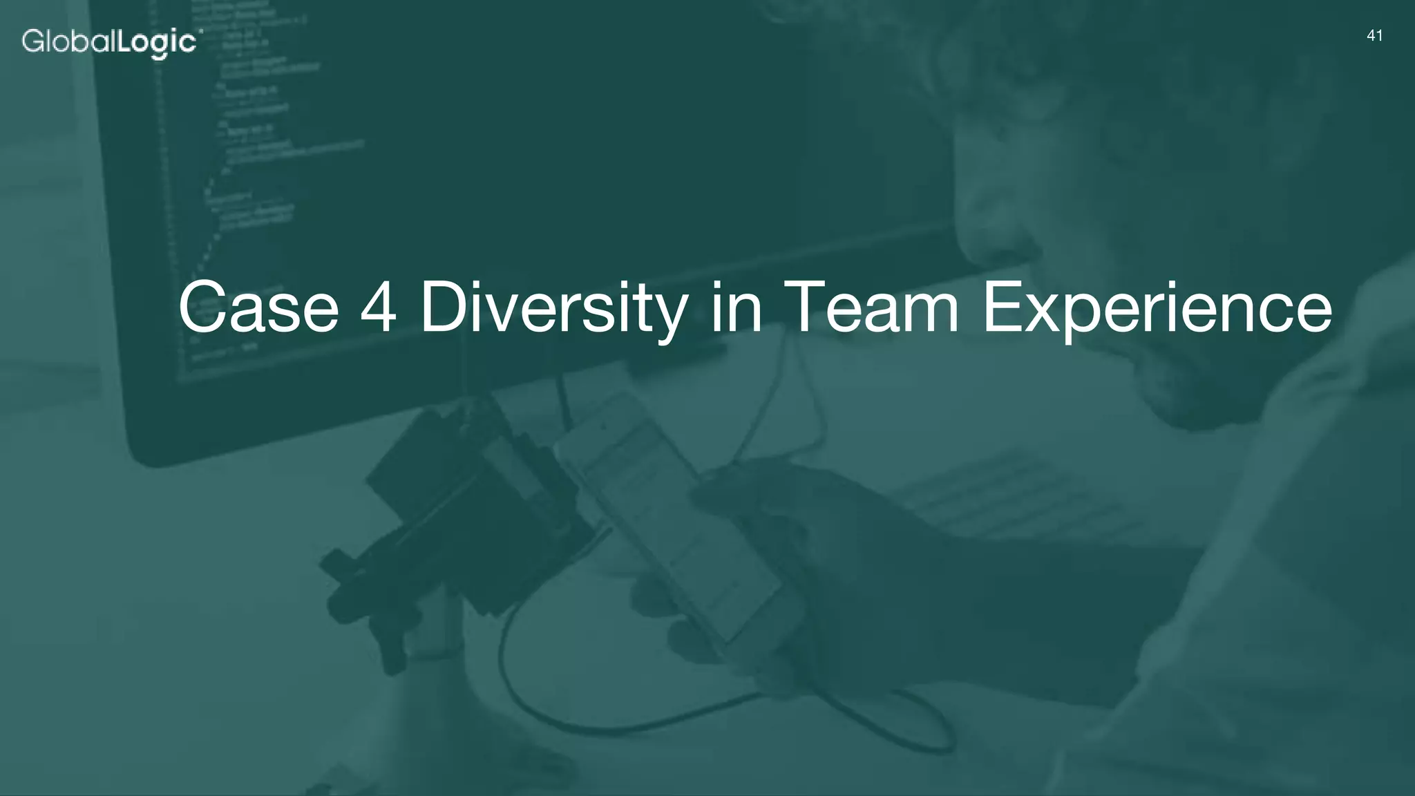 4141
Case 4 Diversity in Team Experience
 