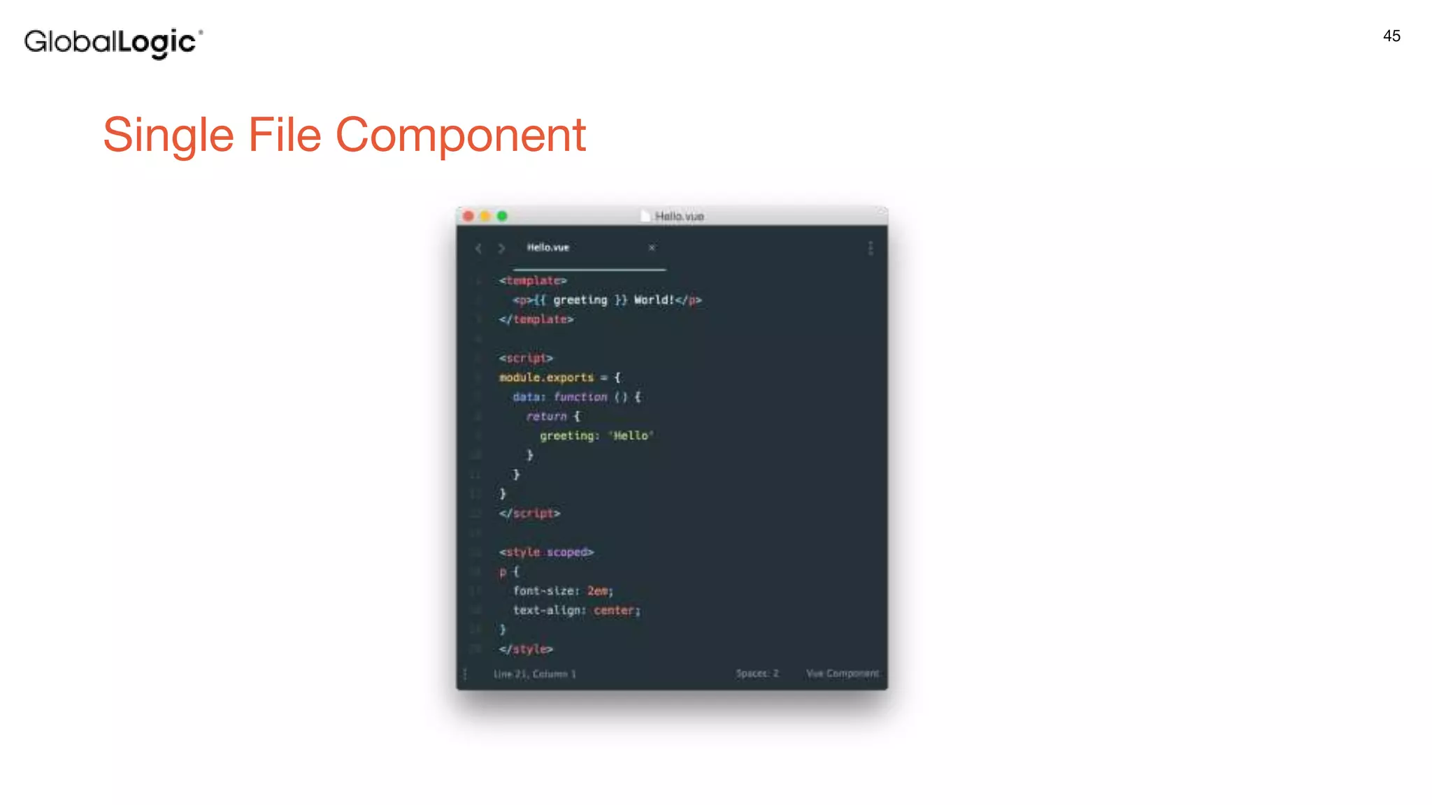 45
Single File Component
 