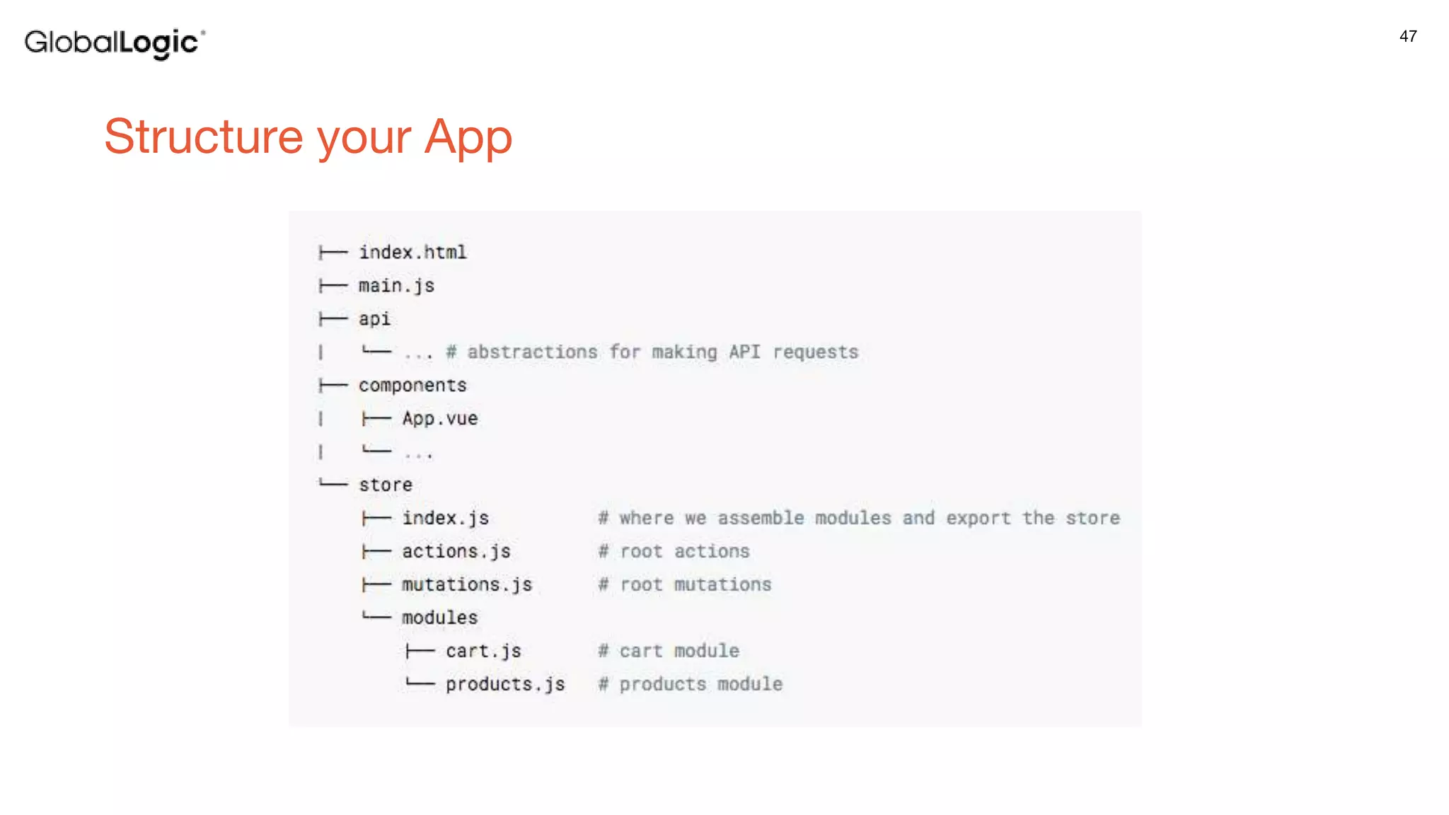 47
Structure your App
 