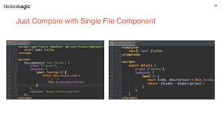 23
Just Compare with Single File Component
 