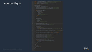 © 2021, Amazon Web Services, Inc. or its Affiliates.
vue.config.js
 