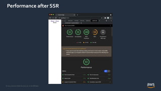 © 2021, Amazon Web Services, Inc. or its Affiliates.
Performance after SSR
 