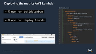 © 2021, Amazon Web Services, Inc. or its Affiliates.
Deploying the metrics AWS Lambda
template.yaml
 