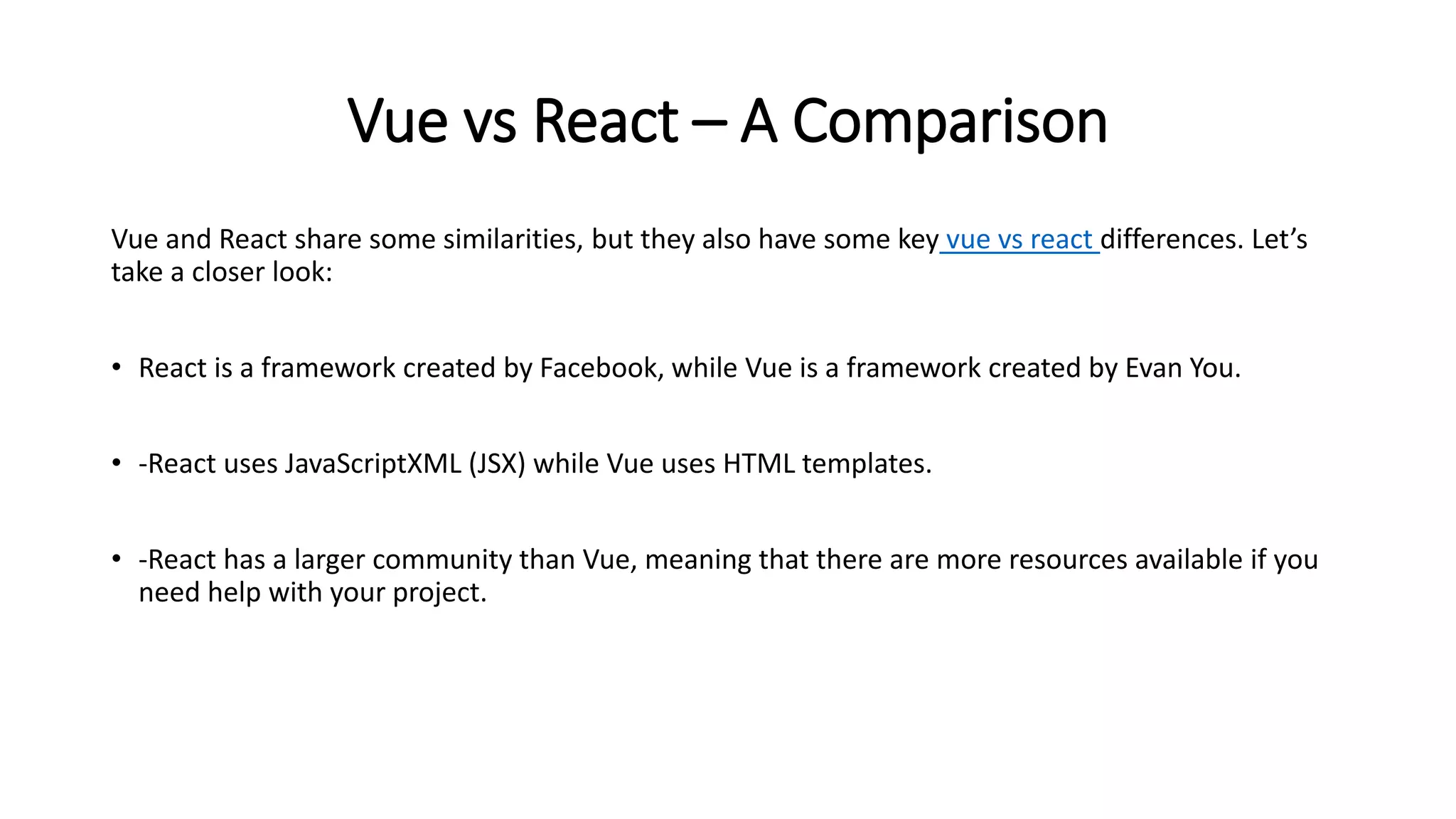 Vue-vs-react | PPT