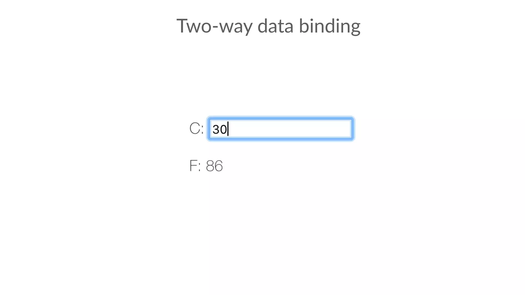 Two-way data binding
