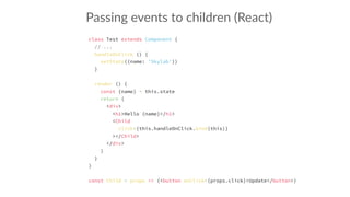 Passing events to children (React)
 
