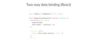 Two-way data binding (React)
 