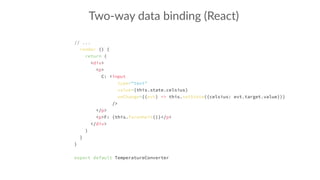 Two-way data binding (React)
 