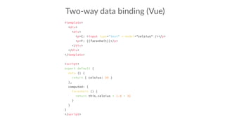 Two-way data binding (Vue)
 