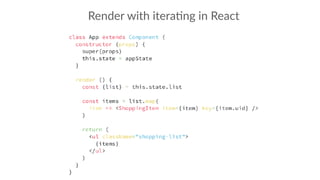 Render with itera:ng in React
 