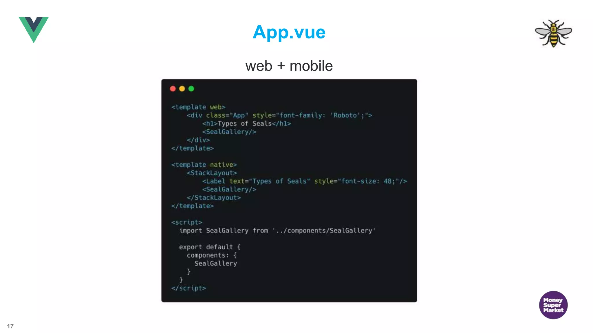 17 App.vue web + mobile 