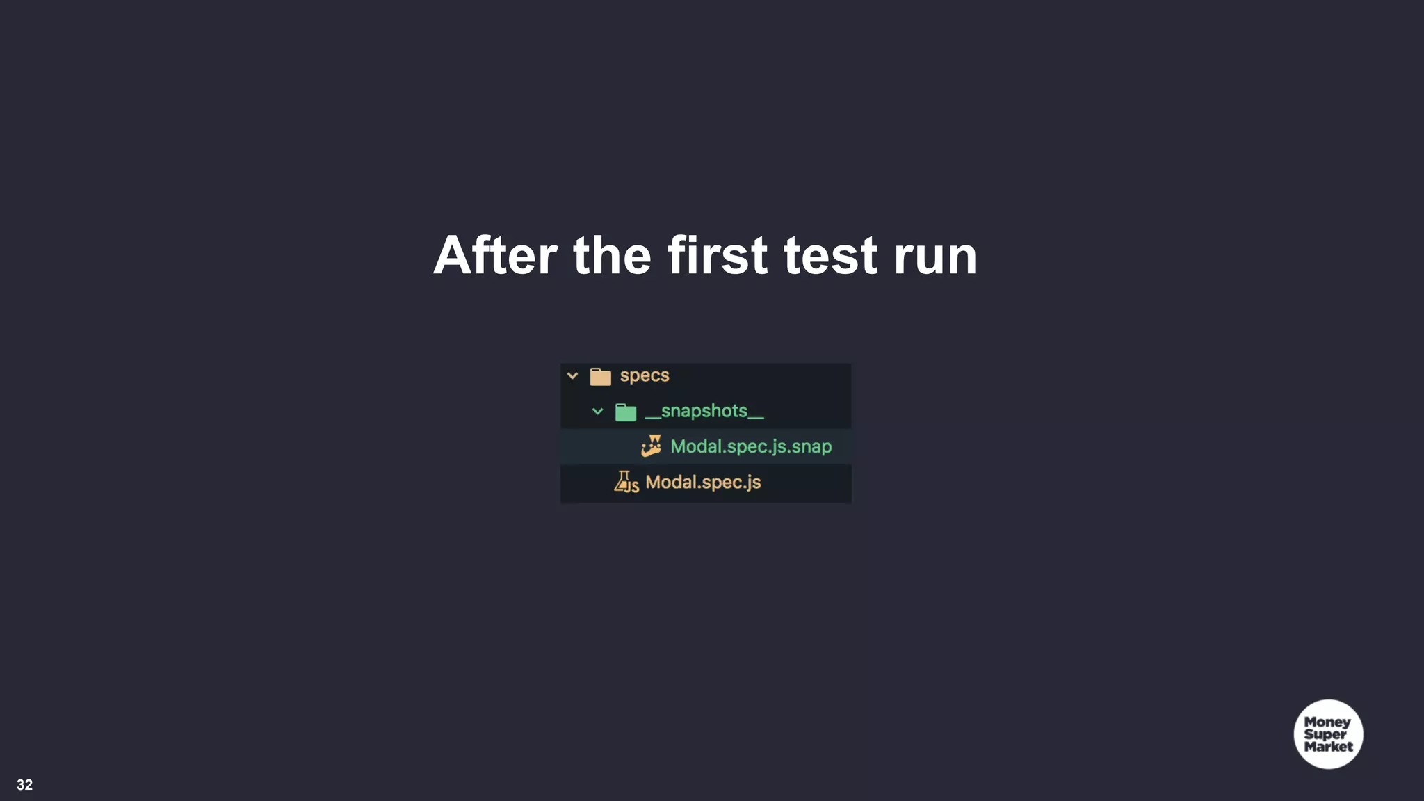 32 After the first test run 