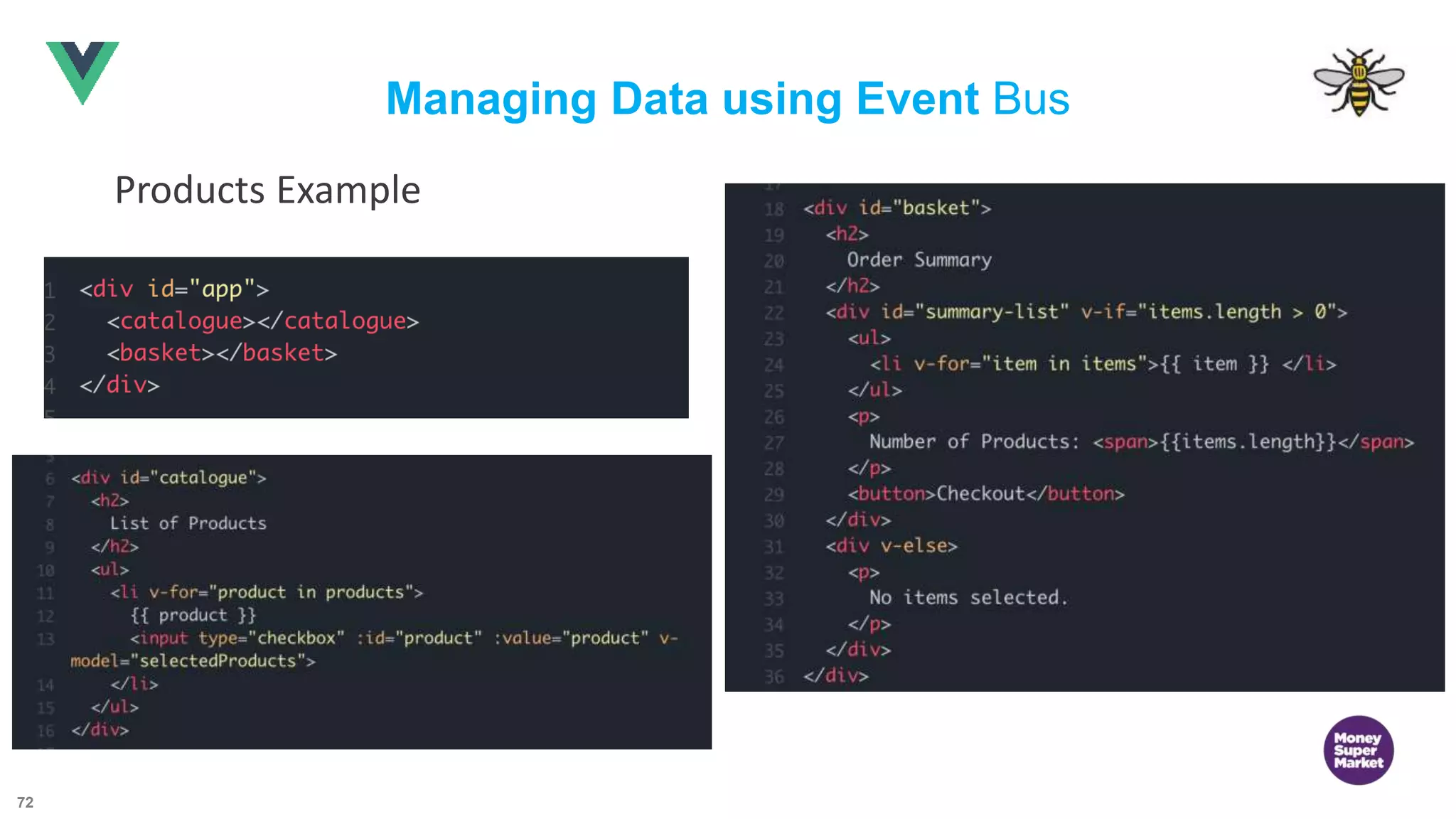 72 Managing Data using Event Bus Products Example 