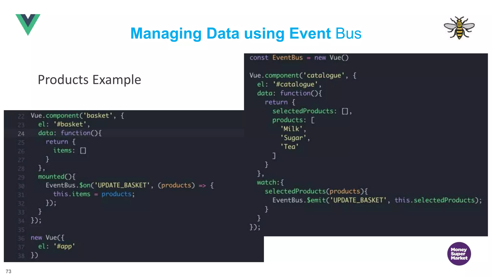 73 Managing Data using Event Bus Products Example 