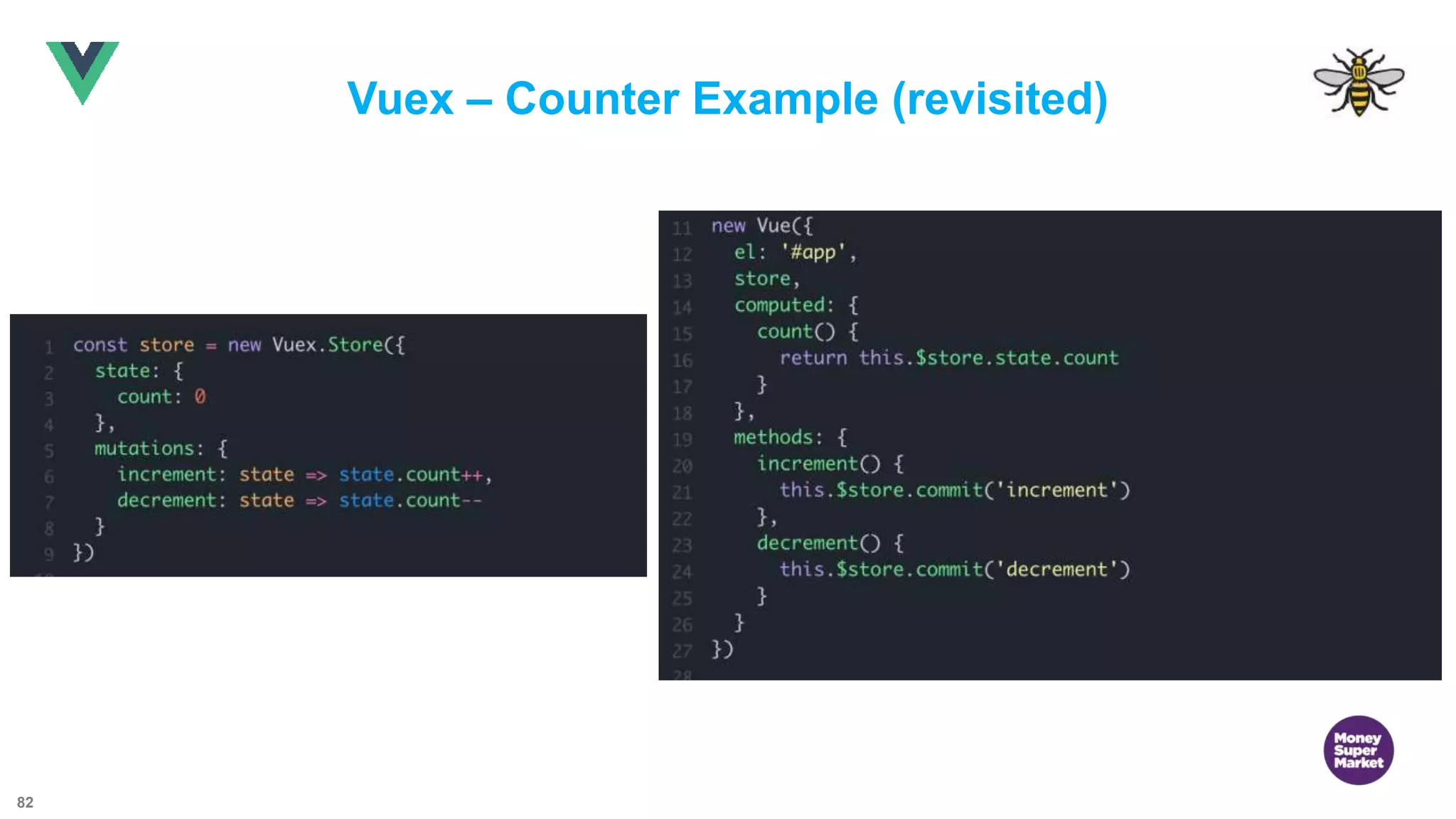 82 Vuex – Counter Example (revisited) 