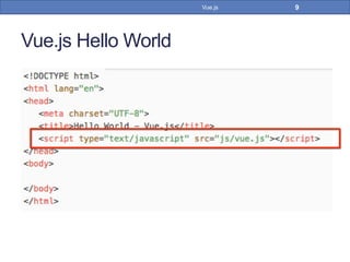 Vue.js Hello World
9Vue.js
 