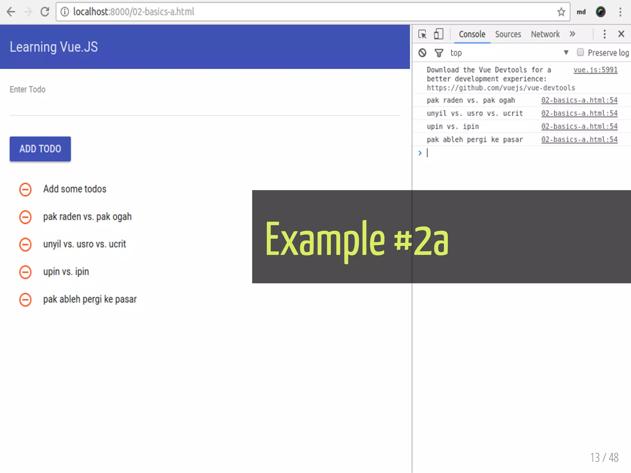 Example #2a
13 / 48
 