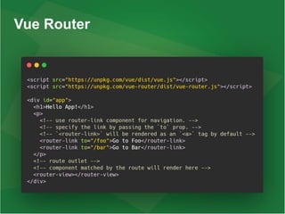 Vue Router
 