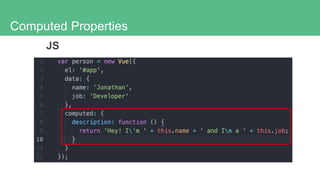Computed Properties
JS
 