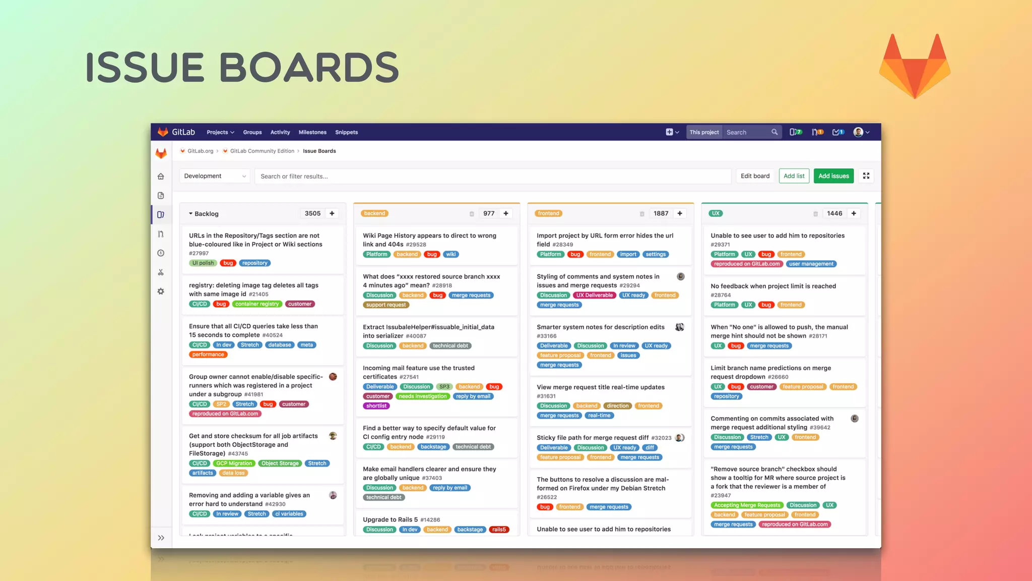 ISSUE BOARDS
 
