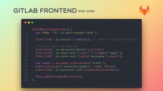 GITLAB FRONTEND (MAY 2016)
 