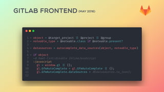 GITLAB FRONTEND (MAY 2016)
 