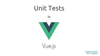 Unit Tests
In
Tappero Gregory
2016 - WyzAnt.
 