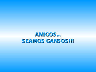 AMIGOS... SEAMOS GANSOS!!! 