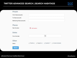 www.bestppt.com
TWITTER ADVANCED SEARCH | SEARCH HASHTAGS
@GabeVillamizar & @BenMartinezJ #VueNation
 