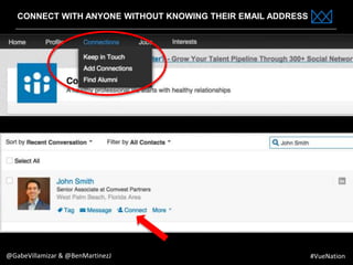 www.bestppt.com
CONNECT WITH ANYONE WITHOUT KNOWING THEIR EMAIL ADDRESS
@GabeVillamizar & @BenMartinezJ #VueNation
 