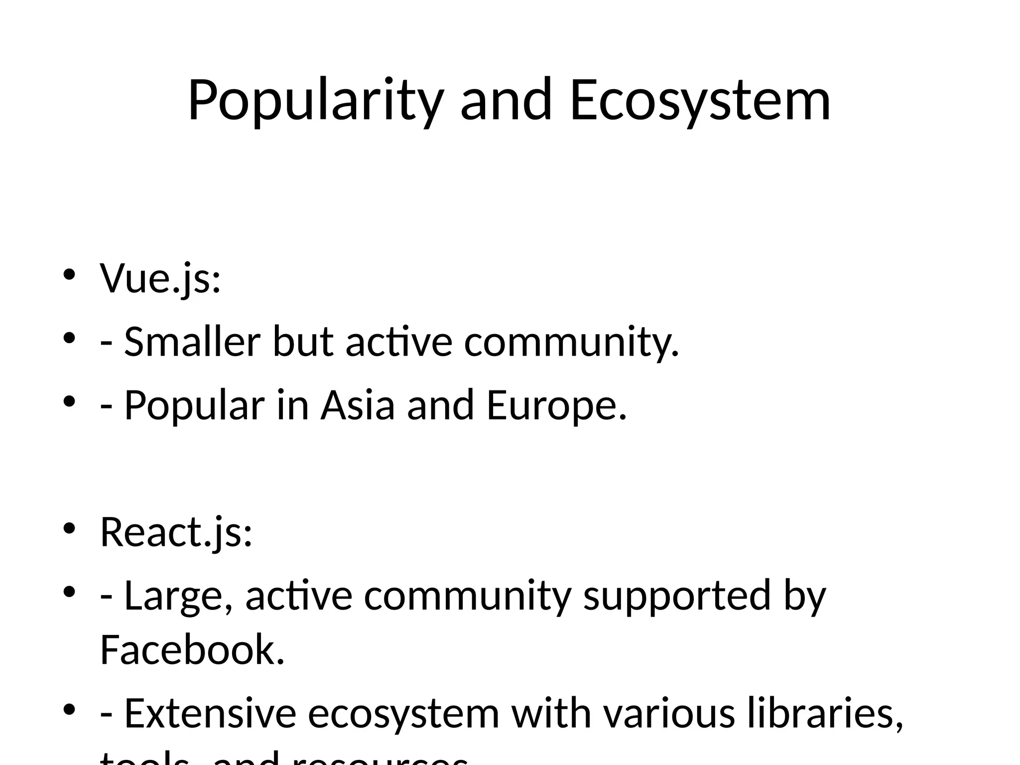 Vue vs React Comparison: A Comparative Study | PPT