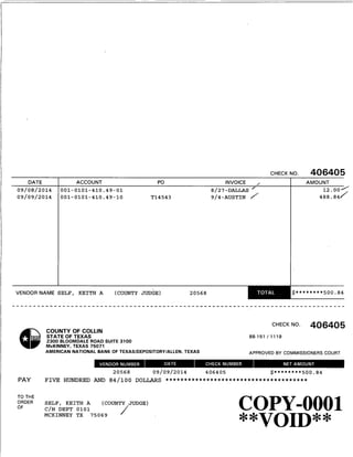 9.9.14 check 406405 austin tx | PDF