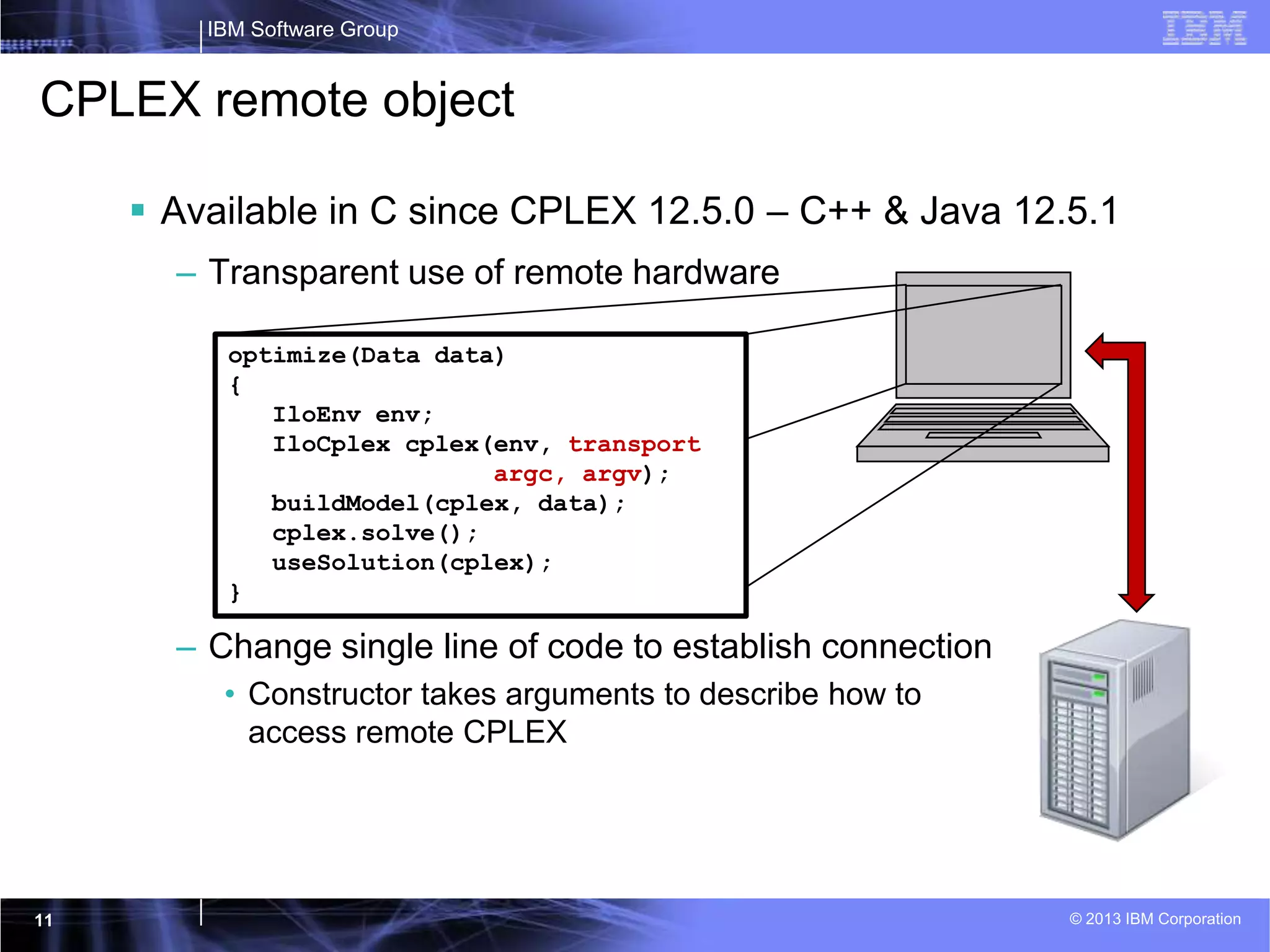 CPLEX 12.5.1 remote object - June 2013 | PPT