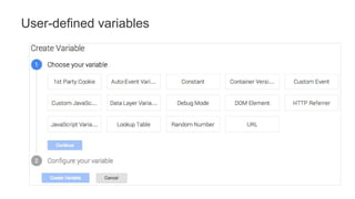User-defined variables
 