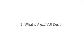 4
1. What is Alexa VUI Design
 