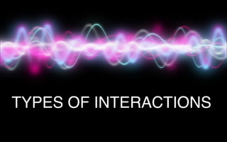 "
TYPES OF INTERACTIONS
 