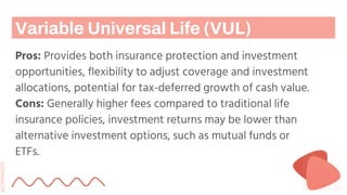 Variable universal life insurance and unit investment trust funds. | PPTX