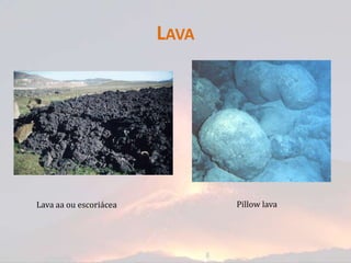 LAVA




Lava aa ou escoriácea          Pillow lava
 