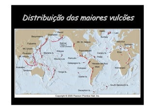 Distribui
Distribuiç
ção
ão dos
dos maiores
maiores vulcões
vulcões
 