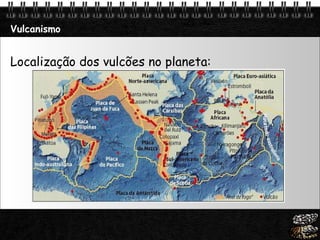 Vulcanismo Localização dos vulcões no planeta: 