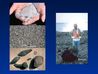 cinzas lapilli blocos bombas 